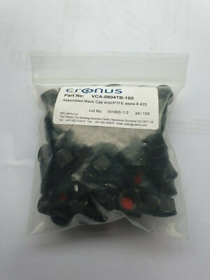 CRONUS VCA-0804TB-100 BLACK CAPW/SIL/PTFE SEPTA 8-425 (R4S11.3B5)