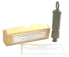 WW1 British Whistle Trench 1914 - 1918 US ARMY RFC RAF Gallipoli  Brass Aged WWI