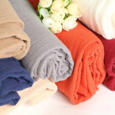 Plain Cotton Linen Fabric Natural Flax DIY Material Clothes Upholstery 100X137CM