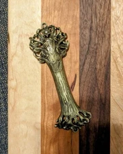 4.5" Metal Mezuzah Hand Made Israeli TREE OF LIFE Style