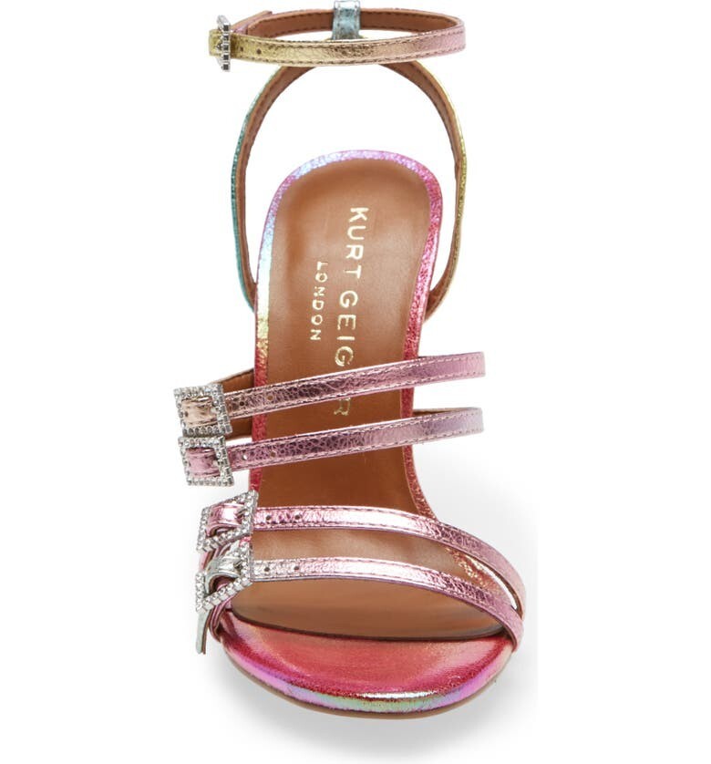 Kurt Geiger London Pierra Strappy Sandal in Open Pink Leather Size 7Us |  eBay