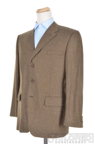 CHESTER BARRIE Savile Row Brown Cashmere Tweed Blazer Sport Coat Jacket - 42 R - Picture 1 of 9