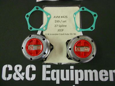 AVM 426 fits jeep cj Scrambler 5 bolt 1981-1986 warn lock outs hubs 