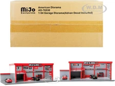 GARAGE DIORAMA "ADVAN" W/DECALS FOR 1/64 SCALE MODELS BY AMERICAN DIORAMA 76530