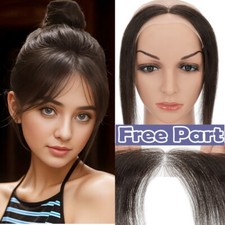 Men's Forehead Hairline Toupee 100 Human Hair Swiss Lace Frontal Replacement US