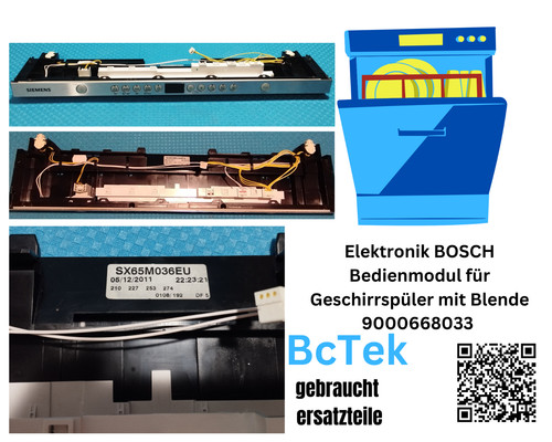 Elektronik BOSCH  Bedienmodul für Geschirrspüler mit blende 9000668033