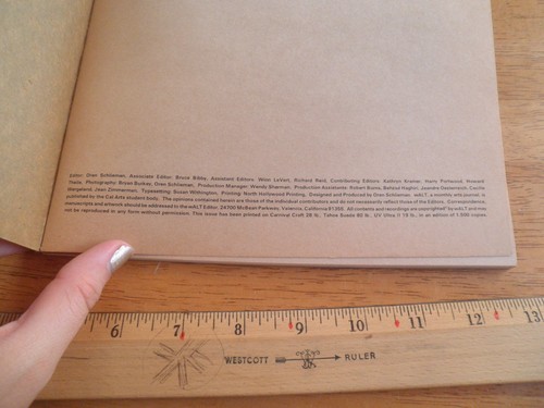 wALT 1983 CalArts magazine poetry LE 1500 art book Alexis Krasilovsky poems - Imagen 2 de 12