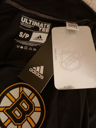Adidas NHL Boston Bruins 1/4 Zip Tee (S) Pullover Sweatshirt L/S NWT $60 Unisex - Picture 6 of 7