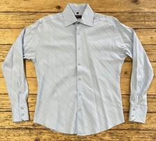 Ben Sherman Men  s Size 2/M Blue Button Up Dress Shirt Long Sleeve