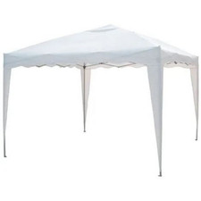 Gazebo Sumter mt 2x3 acciaio e polietilene bianco pieghevole da giardino esterno