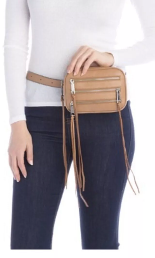Rebecca minkoff 3 zip leather belt bag sale