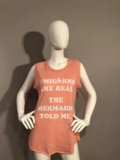 Junk Food Womens Logo Unicorns Are Real The Mermaids Told Me T Shirt Size M