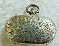 Victorian Solid Silver Sovereign Holder Case Birmingham 1898 Portasterline