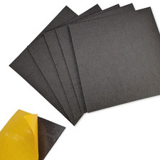 Set 5 lastre di feltro autoadesive da 3 mm - NERO - feltro artigianale feltro tappetino