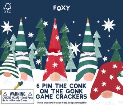 Foxy Pin The Conk On The Gonk Weihnachtsknacker Neuheit Esszubehör