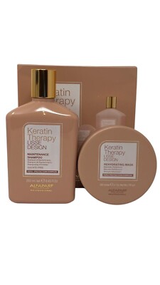 Alfaparf Lisse Design Keratin Therapy Maintenance Kit  Includes Shampoo and Mask