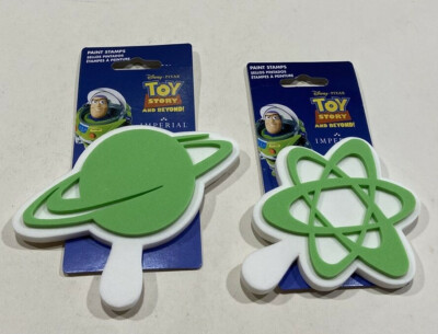 Set Of 2 New Disney Toy Story Buzz Lightyear Foam Paint Stamps Star And Planet