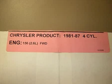 Rol KS31740 Full Engine Gasket Set Complete Gasket Set Chrysler 2.6L 1981-87