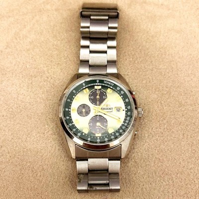 ORIENT Neo70's Horizon WV0021TY Green Dial Solar Chronograph  Watch From Japan