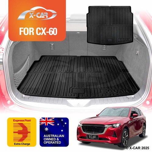 Autokofferbakmatten Voor Mazda CX-60 CX60 2022 2023 2024, lederen krasbestendige kofferbakbeschermer, waterdichte en antislip kofferbakbekleding,F