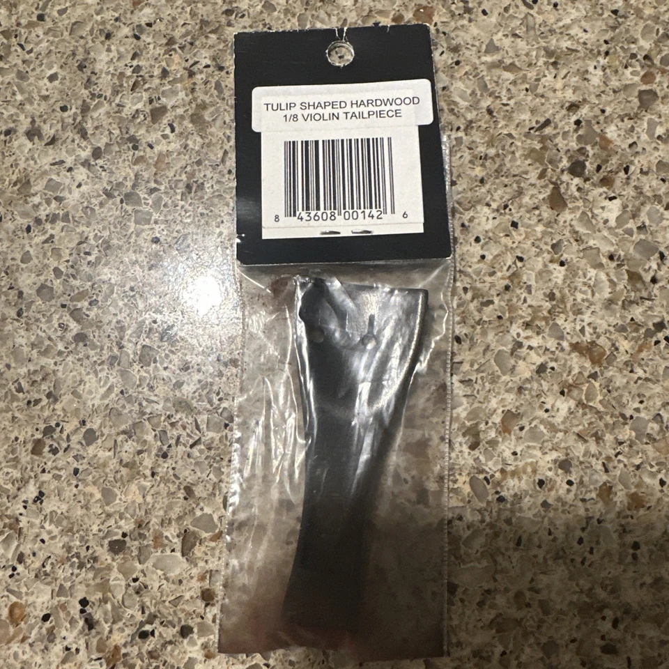 Tulip Shaped Hardwood 1/8 Violin Tailpiece - Image 2 of 2