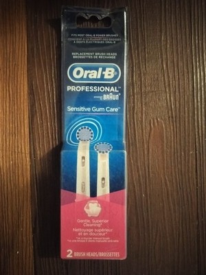 NEW Oral-B Sensitive Gum Care Replacement 2-Pack Brush Heads FREE SHIPPING