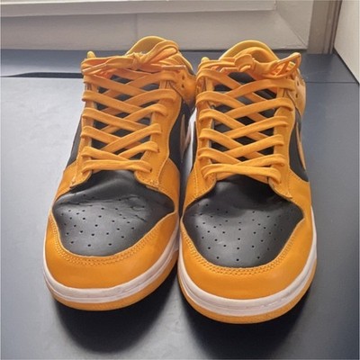 Nike Dunk Low Retro Black Goldenrod White Leather Low Top DD1391-004