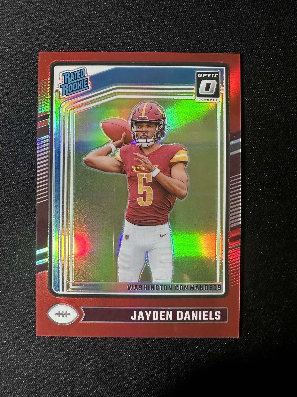 2024 Panini Donruss Optic - Rated Rookie Jayden Daniels #248 Red Prizm /125 (RC)