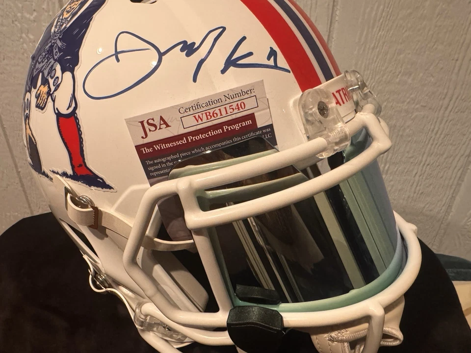 Julian Edelman Signed New England Patriots Full Size Replica Helmet COA - Image 3 of 4