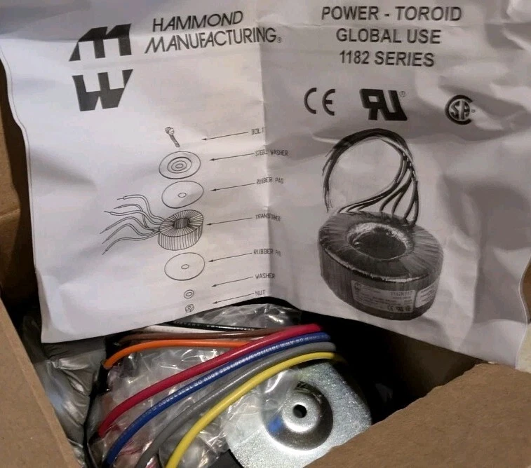 Transformador de potência Hammond 1182Q6 | 6 V-0-6 V @ 6 A (80 VA) 115 / 230 V | Novo - Imagem 3 de 4