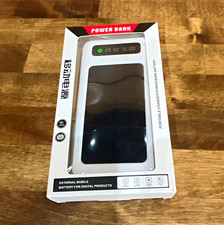 Slim Power Bank 2-Port Micro-USB/USB Qi Wireless LED, Cable, White/Black