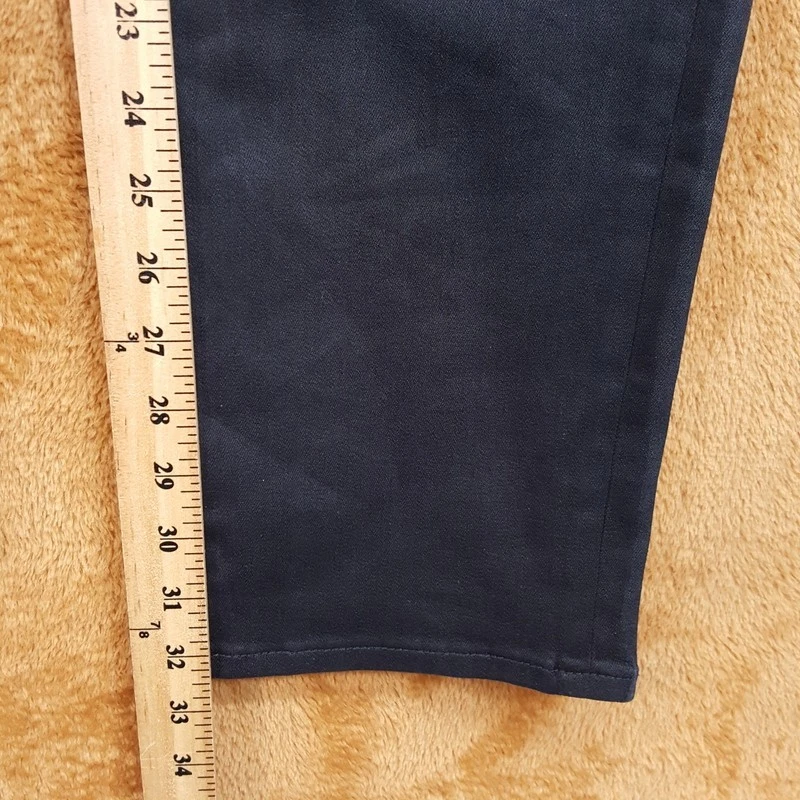 JOHN VARVATOS Jeans Mens Size 32 Navy Blue Ink Slim Fit Waxed Coated JV 702 $248 - Image 4 of 4