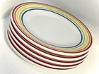 5pc Set Fiesta Rainbow Luncheon Plates, 9” HLC ca. 2014 Limited Edition
