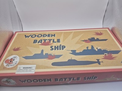 Egmont  Wooden BATTLE SHIP BOARD GAME Logic Critical Thinking Game Good Cond