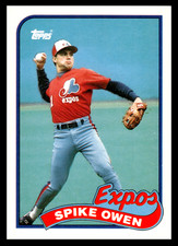 1989 Topps Traded Spike Owen #92T Montreal Expos MLB Baseball