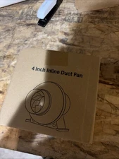 4 Inch 195 CFM Exhaust Inline Duct Fan Quiet Vent Booster Blower for Indoor Grow