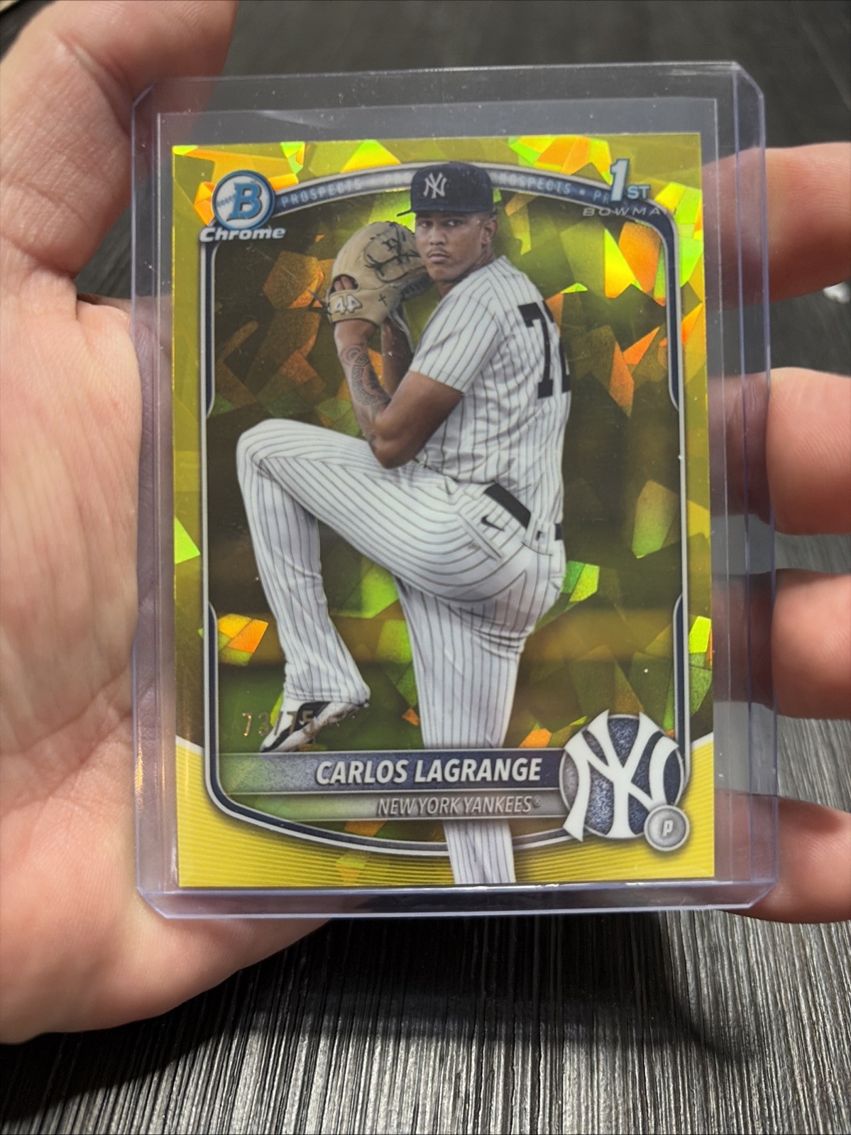 2025 Bowman Chrome Sapphire Carlos Lagrange #BCP-202 1st Bowman Yellow /75