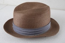 VINTAGE MENS 7 1/4 MALLORY FEDORA FINE WEAVE