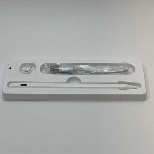 White Stylus Pen For iPad Or Tablet With Charging Cable Tested - 第 1/4 張圖片