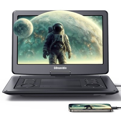 NAVISKAUTO 19'' Portable DVD Player w/ 16'' Large LED Screen 6 Hours Battery USB