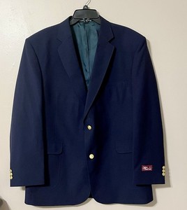NWT Mens Dress Blazer Jacket John Peel JP Navy Blue 46L