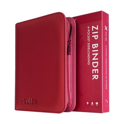 VaultX - 4-Pocket Exo-Tec  Zip Binder / Kartenetui - Metallic Red