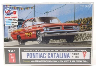 Pontiac Catalina Super Stock 1962 Kunststoffbausatz Modellauto 1:25 AMT - Bild 1 von 4