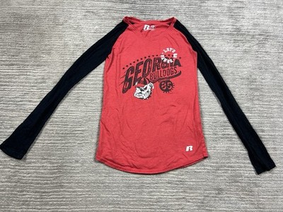 Russell Georgia Bulldogs Top Juniors Medium Longsleeve Cotton Blend