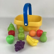 Little Tikes Grocery Shopping Basket Fruit Pretend Play Food Farmers Market Toy