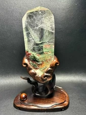 4.08LB Natural garden crystal quartz freeform specimen energy healing+stand