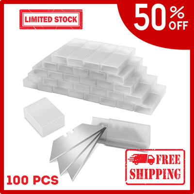 100pcs SK5 High Carbon Steel Utility Knife Blades   Sharp Box Cutter Refills USA