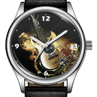 Gitarrenliebhaber seltene trendige 38mm Zifferblatt Armbanduhr