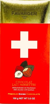 Favarger Premium Swiss Chocolate - Milchschokolade mit Haselnüssen 100g