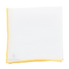 Fiori Di Lusso White Geometric Pocket Square - 12" x 12" FL726177